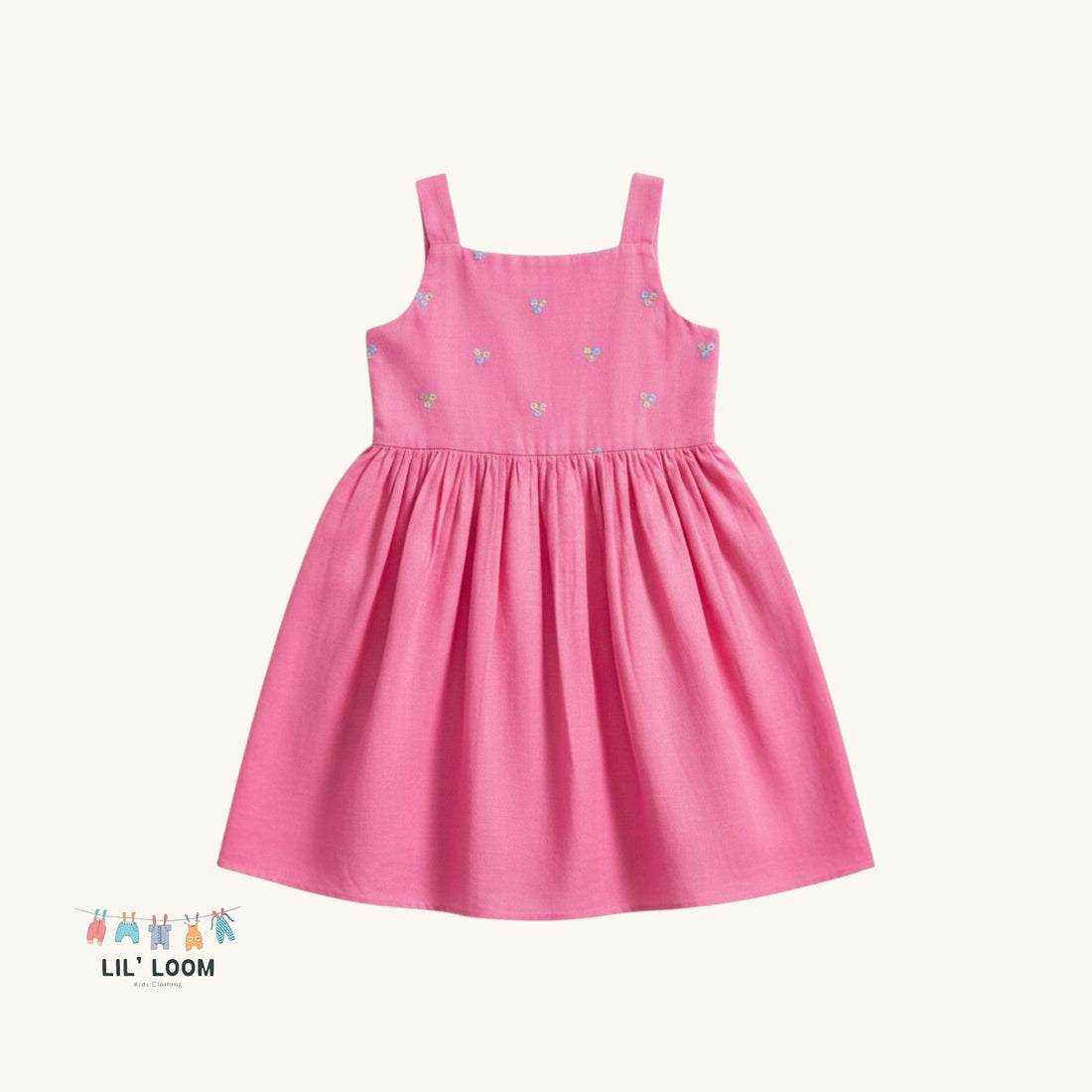 Bubblegum Floral Dress for little girls