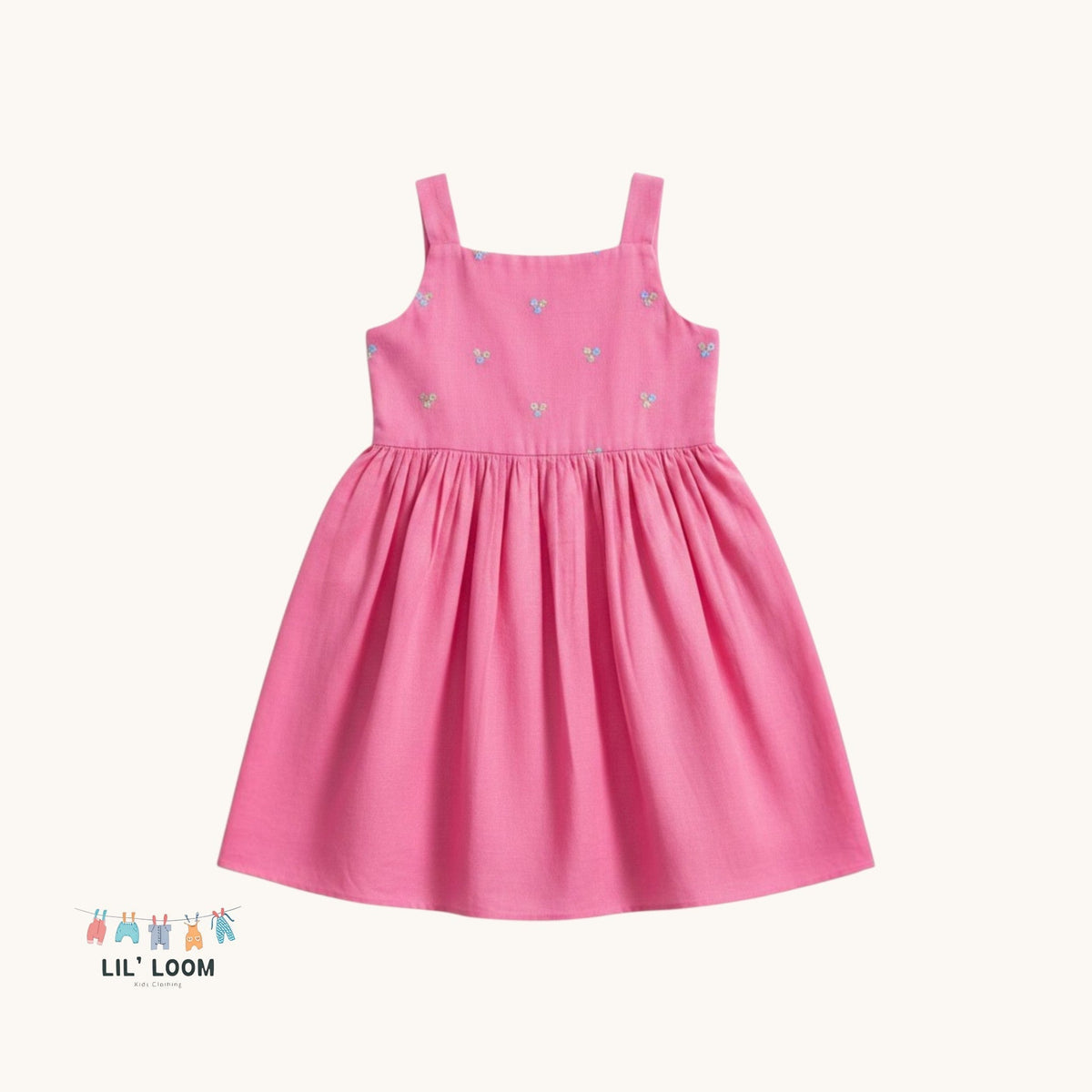 Bubblegum Floral Dress for little girls