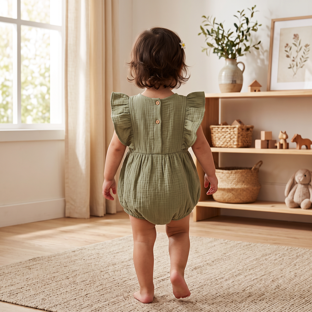 Everyday Flared Muslin Bubble | Baby Girl Dress
