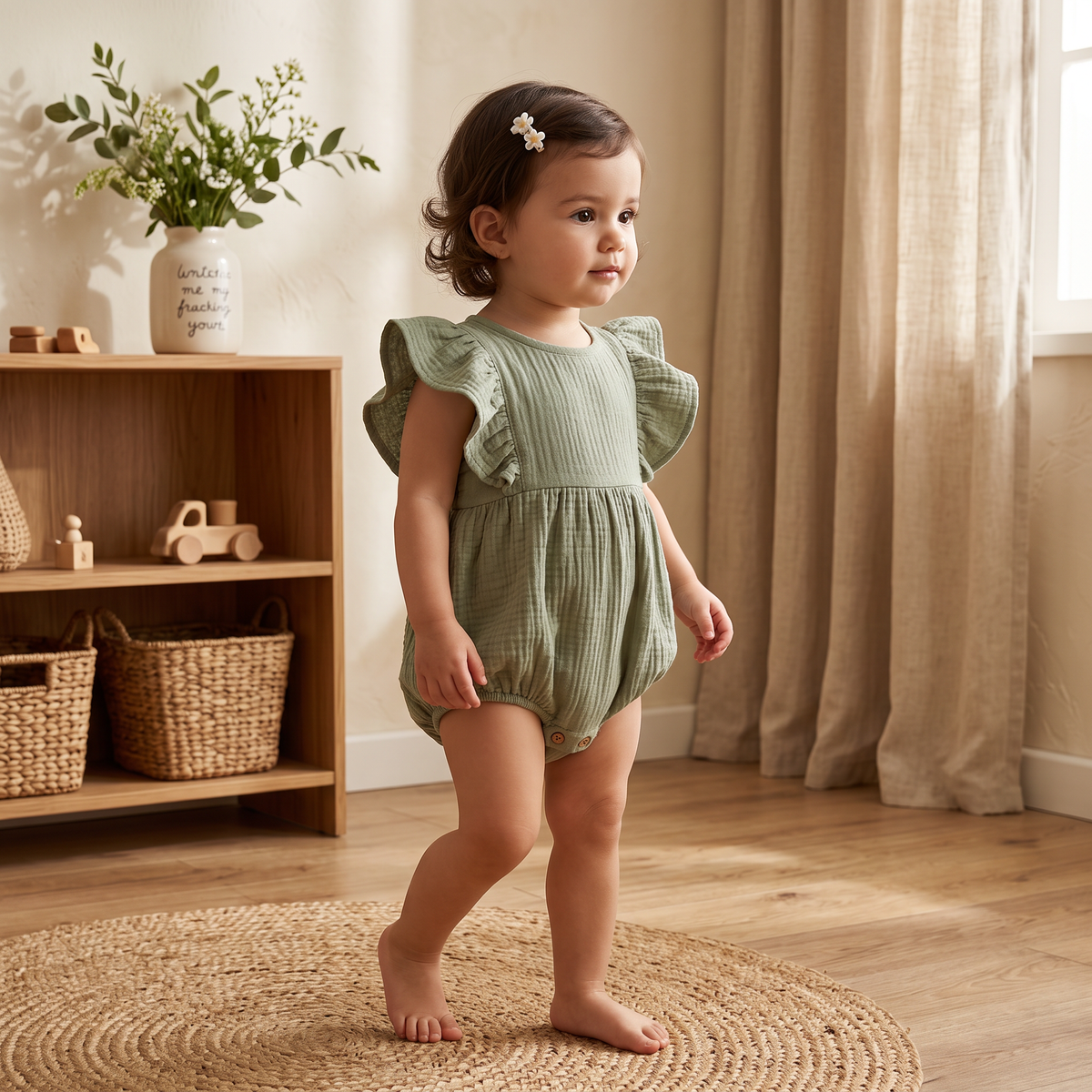 Everyday Flared Muslin Bubble | Baby Girl Dress