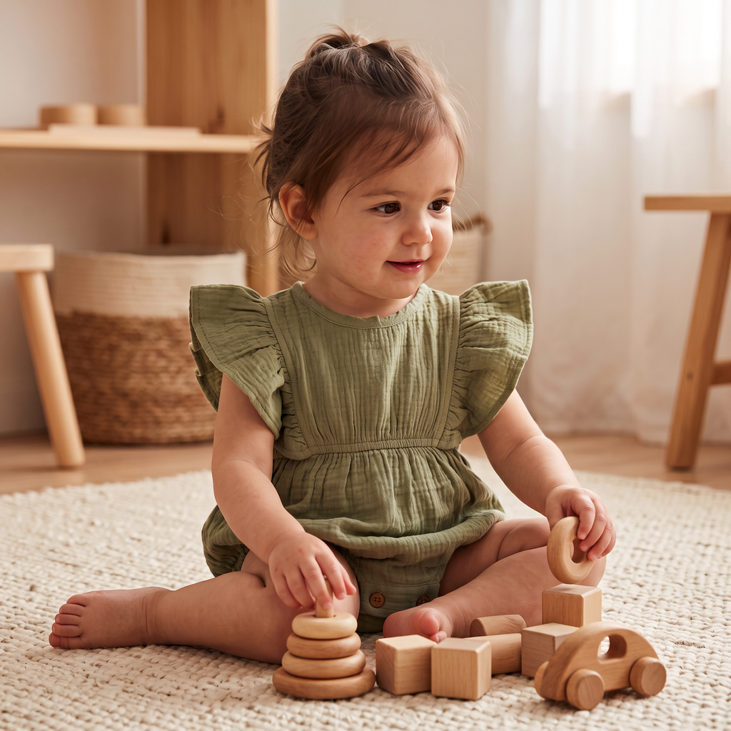Everyday Flared Muslin Bubble | Baby Girl Dress