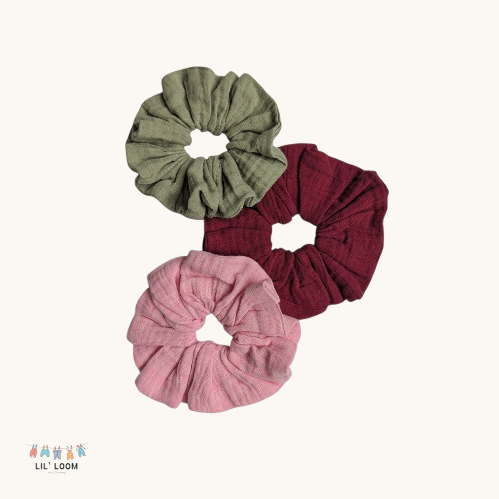 Classic Cotton Scrunchies - Organic Muslin