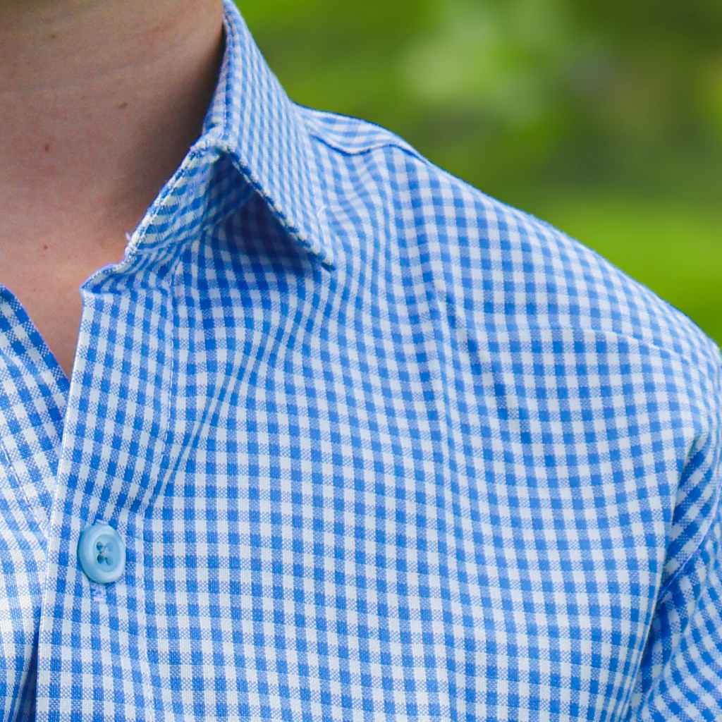 Cotton Oxford Checkered Collar Boys Shirt