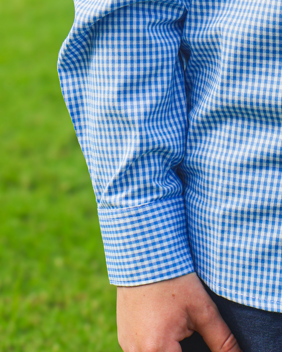 Cotton Oxford Checkered Collar Boys Shirt