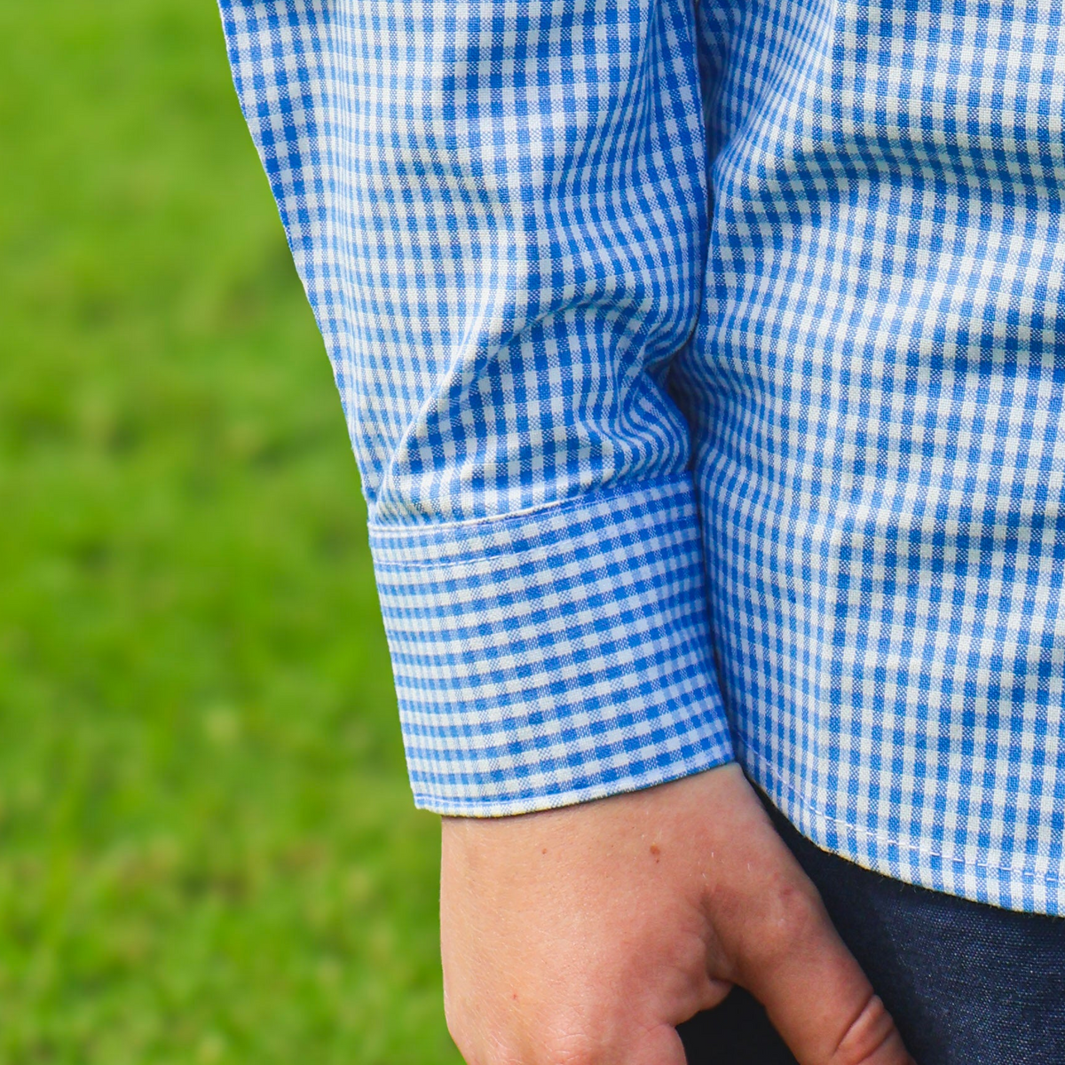 Cotton Oxford Checkered Collar Boys Shirt
