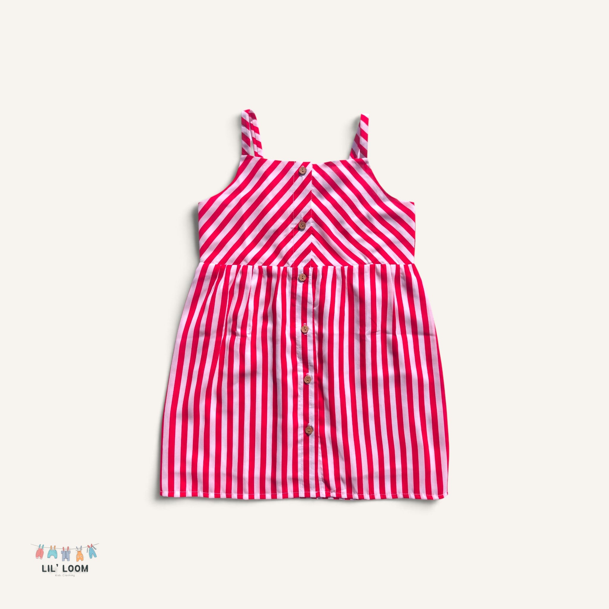 Red Pin Striped Dress
