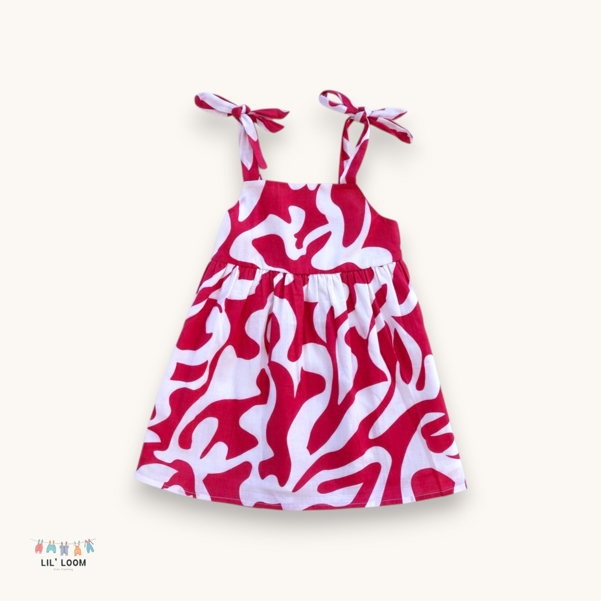 Strawberry Twist Cotton Dress