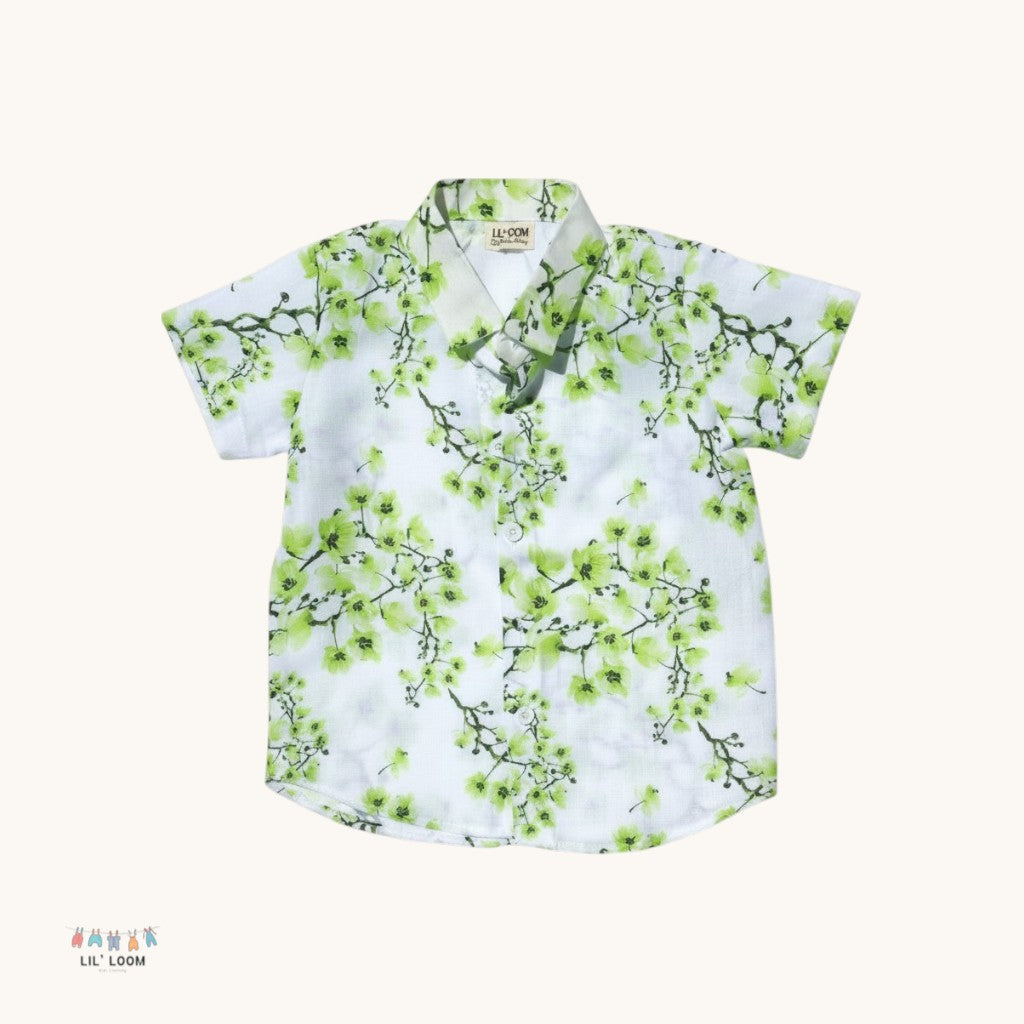 Woodland Bloom Boys' Collar Shirt