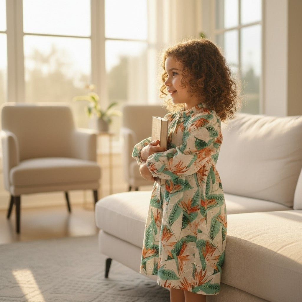 Long Sleeve Paradise Hakoba Dress