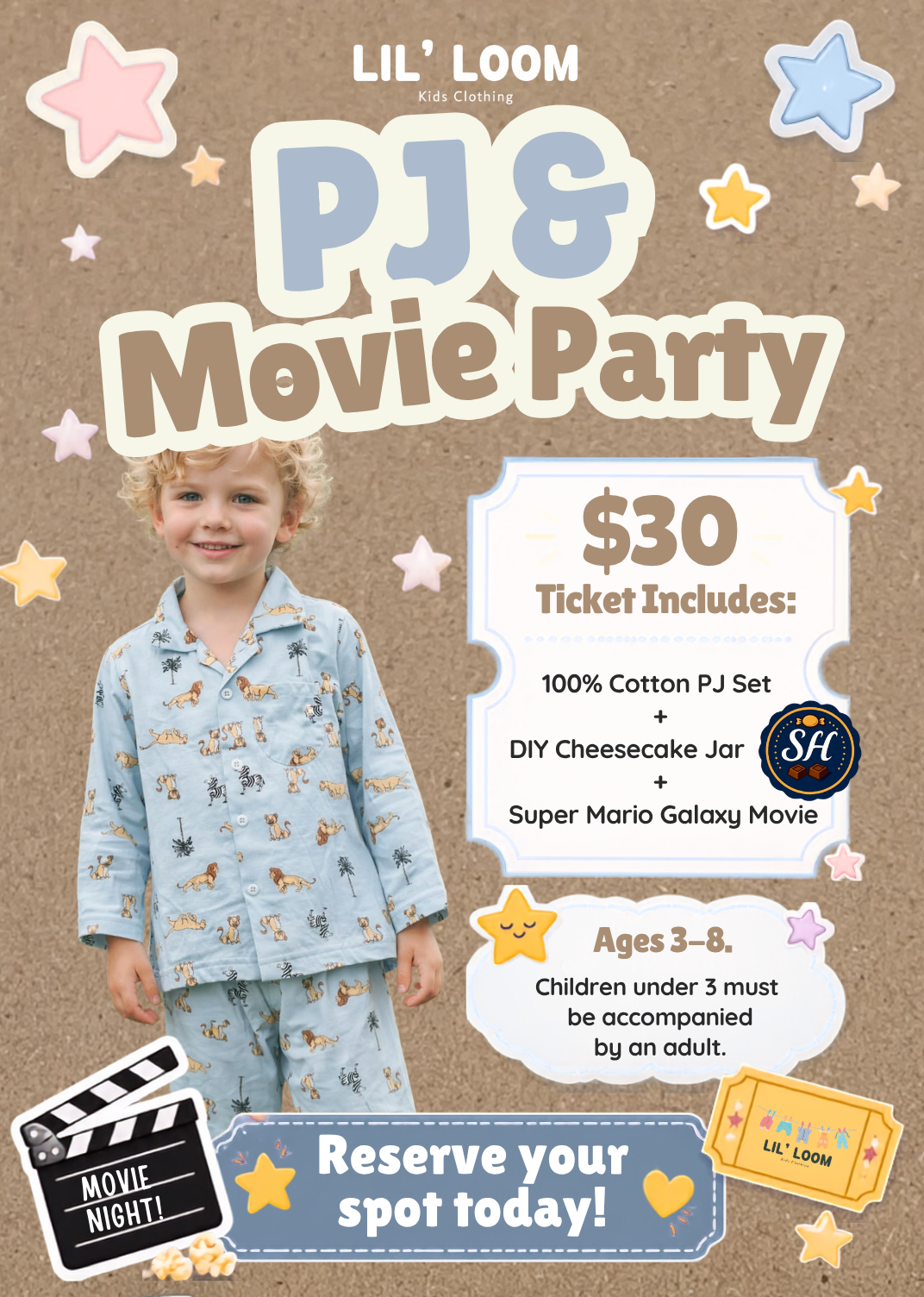 Cozy PJ & Movie Night at Lil Loom Kids