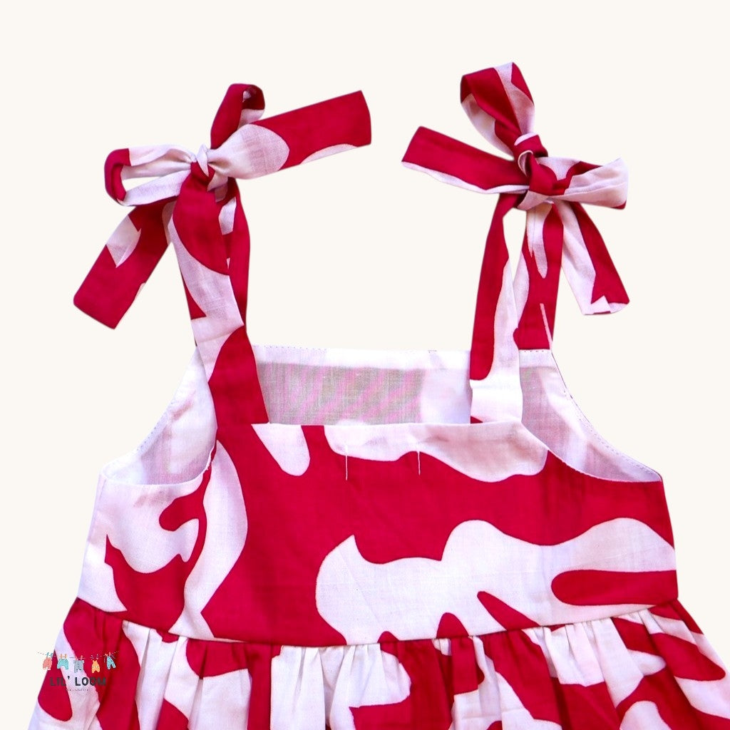 Strawberry Twist Cotton Dress