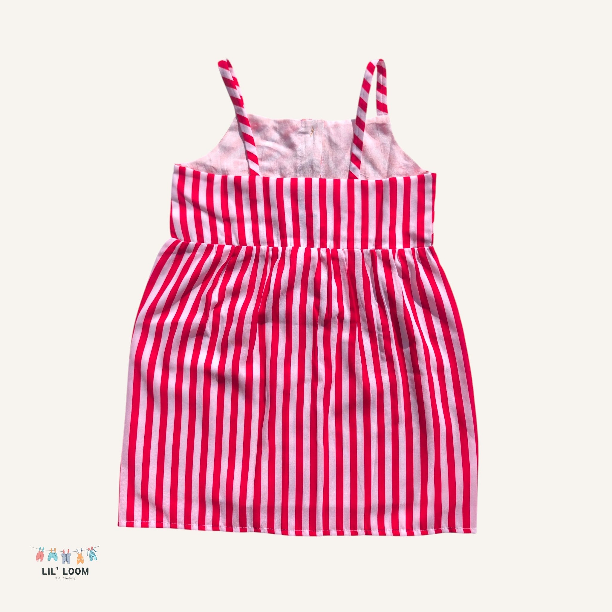 Red Pin Striped Dress